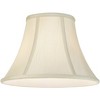 Imperial Shade Set of 2 Creme Bell Small Lamp Shades 6" Top x 12" Bottom x 9" High (Spider) Replacement with Harp and Finial - 3 of 4