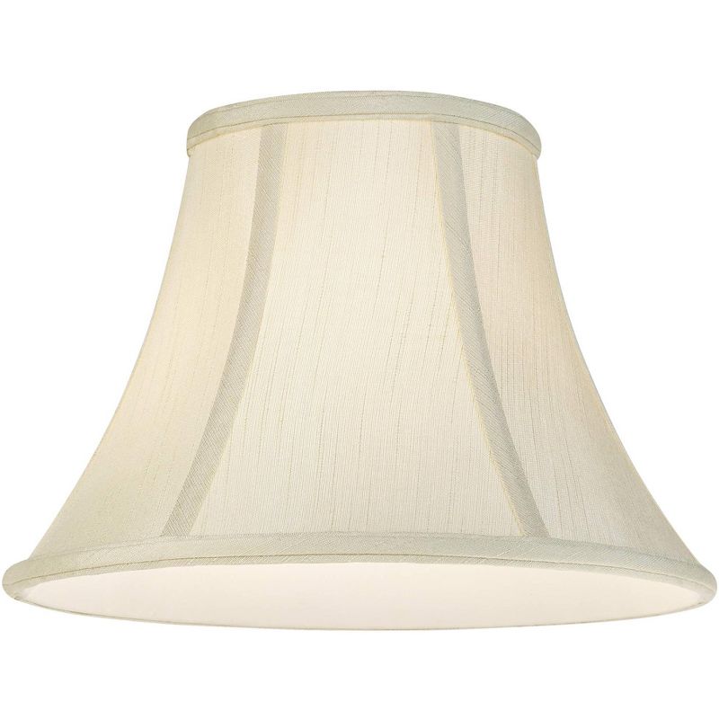 Imperial Shade Set of 2 Creme Bell Small Lamp Shades 6" Top x 12" Bottom x 9" High (Spider) Replacement with Harp and Finial, 4 of 8