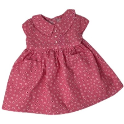 Doll Clothes Superstore Handmade Pink Dress with Pearl Button Trim Fits 18-Inch Girl Dolls