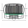 VisioGear Trampolines, Trampoline with Safety Enclosure Net, Trampoline with Basketball Hoop, Green, 144.09"*144.09"*107.87" - 2 of 4
