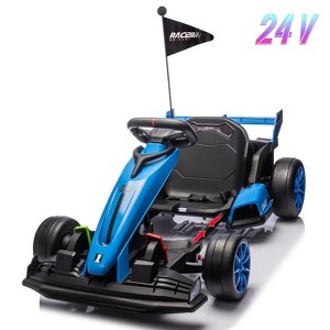 Garvee 24V Electric Go Kart for Kids Ages 6-12, 7.5MPH High-Speed Drift Car with Adjustable Seat, 2×200W Motors,7Ah Battery,135lbs Max Load - 1 of 4