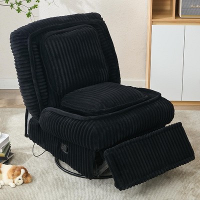 TIRAMISUBEST 360° Swivel Rocking Single Sofa,Recliner Sofa, Manual Glider Rocking Armless Chair