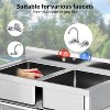 Stainless Steel Utility Sink, Freestanding Double Bowl, Commercial Sinks Kitchen Sink for Restaurant Laundry Room Bathroom Garage Garden - 3 of 4
