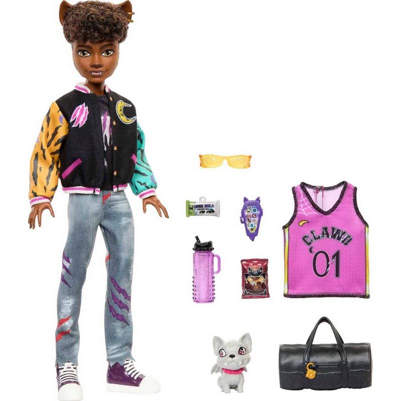 Monster High Clawd Wolf Fashion Doll with Pet and Accessories, 1 of 9