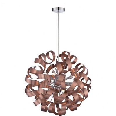 Quoizel Lighting Ribbons 12 - Light Pendant in  Satin Copper