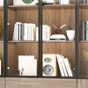 FUFU&GAGA Brown Woodgrain 4 Glass Door Storage Cabinet Bookcase - 4 of 4