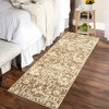Washable Rugs for Living Room Vintage Rug Damask Floral Area Rug Farmhouse Non Slip Stain Resistant Carpet - 3 of 4