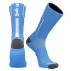 Mk Socks Player ID Jersey Number SINGLE Crew Sock - Columbia Blue, White - 2 of 2