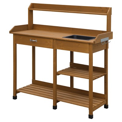 Deluxe Potting Bench Light Oak - Breighton Home