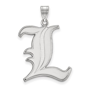 Black Bow Jewelry 10k White Gold Louisville Cardinals NCAA Extra Large Pendant - 1 of 3