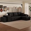 NicBex Modern Pull Out Sofa Bed Convertible Sleeper Sofa with Storage Chaise and 2 Stools for Living Room - 3 of 4