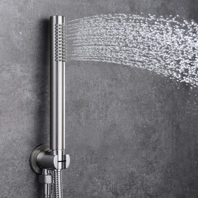 Brushed Nickel Wall Mount Tub Faucet with Sprayer