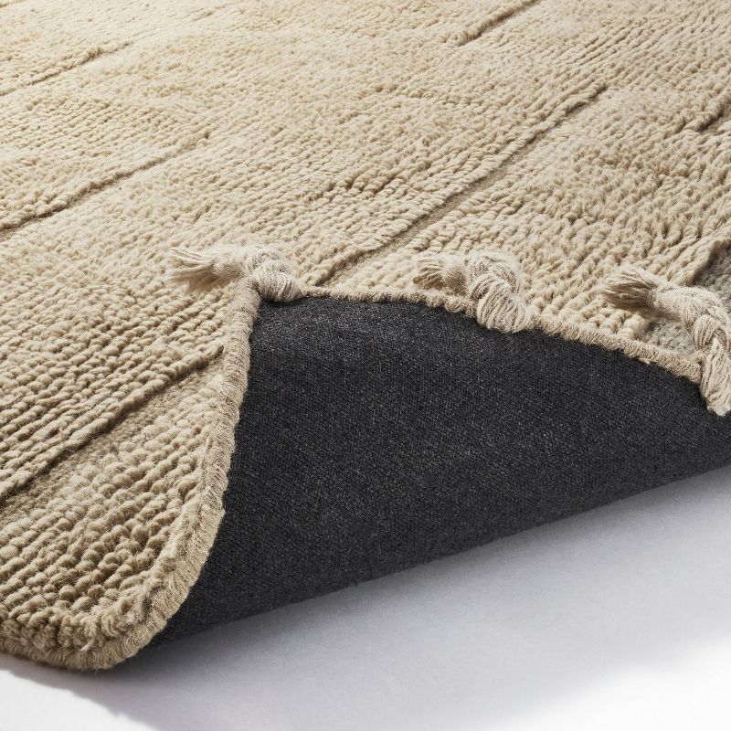 Rush Valley Wool Tufted Border with Tassels Rug Beige - Threshold™ designed with Studio McGee, 4 of 5
