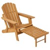 CAVINAS Oversized Pre-Assembled Hemlock Wood Outdoor Folding Adirondack Chair, Portable Chairs for Adults, Patio Chair for Garden Backyard Porch - 3 of 4