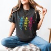 Simply Sage Market Three Skeletons Dancing Neon Garment Dyed Tee - 2 of 4