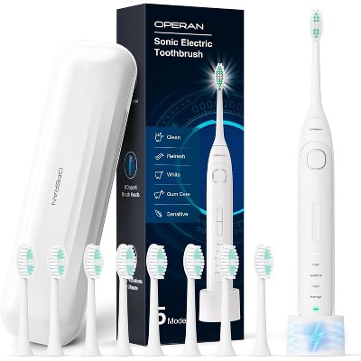 Operan Rechargeable Electric Toothbrush, High Power Sonic Toothbrush with Smart Timer 5 Modes, 40,000 VPM Motor, 6 Hours Fast Charge, Travel Case