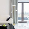 Torchiere Floor Lamp with 2 Reading Lights and Scalloped Glass Shades - Lalia Home - 4 of 4