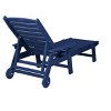 TiramisuBest Oversized Chaise Lounge Chair with Wood Texture, 5-Position Adjustable, Wheels & Cup Holder for Pool/Deck/Poolside (Grey) - 4 of 4
