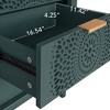 Vynxaria Hollow-Carved  3 Drawer Dresser Storage Chest with Metal Handles For Living Room Bedroom - 2 of 4