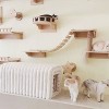 KTMBDW Corduroy Ottoman Storage Bench with Cat¡¯s Nest, Arch Hollow Design, Soft Plush Cushion for Living Room, Entryway, Bedroom, Beige - 4 of 4
