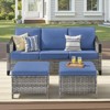Buenhomino Outdoor Patio Furniture Sets, All-Weather PE Wicker Seating with Swivel Chairs, Sofas, Ottomans & Tables for Garden, Deck & Porch - 2 of 4