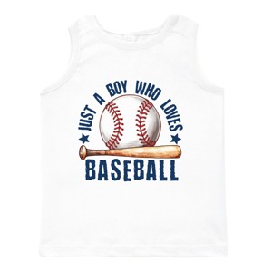 The Juniper Shop Just A Boy Who Loves Baseball Toddler Tank - 1 of 4