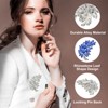 Unique Bargains Women's Flower Leaf Rhinestone Vintage Brooch Pin - 3 of 4