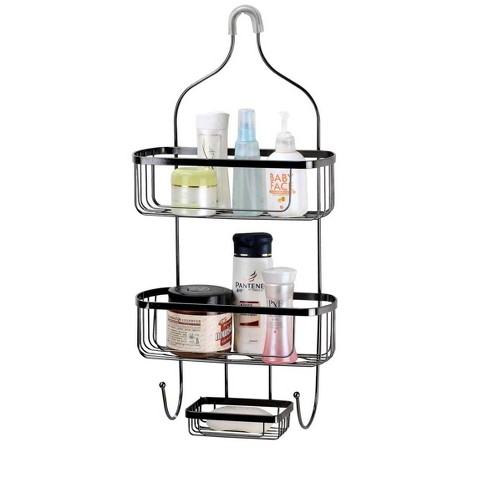 12 Wholesale Home Basics Aluminum 3-Layer Shower Caddy, Silver - at 