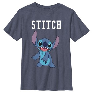 Boy's Lilo & Stitch Collegiate Stitch T-Shirt - 1 of 4