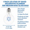 Novelty Lights LED Decorative Filament Light Bulb, G80 Globe, Medium E26 Base, Indoor/Outdoor Holiday String Light Replacement - 1 Pack - 2 of 4