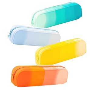INFURNIC Pencil Cases Set of 4 Large Capacity Waterproof Zipper Pouches Extra Big Pencil Bag for Kids School Supplies, Multicolored, 8.3"*2.8"*1.5" - 1 of 4