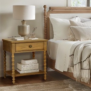 NicBex 1 Drawer Nightstand Modern Bedside Table with Open Storage End Table for Bedroom, Living Room, Study - 1 of 4