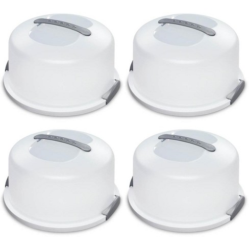 4 Pack Sterilite 02008004 Portable Latching Cake Server Carrier Keeper w/Handle - image 1 of 4