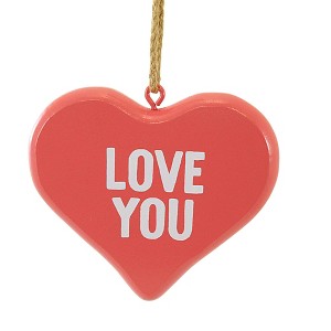 Ganz 5.75 In Candy Heart Wall Decor Valentine's Day Love Kiss Figurines - 1 of 3