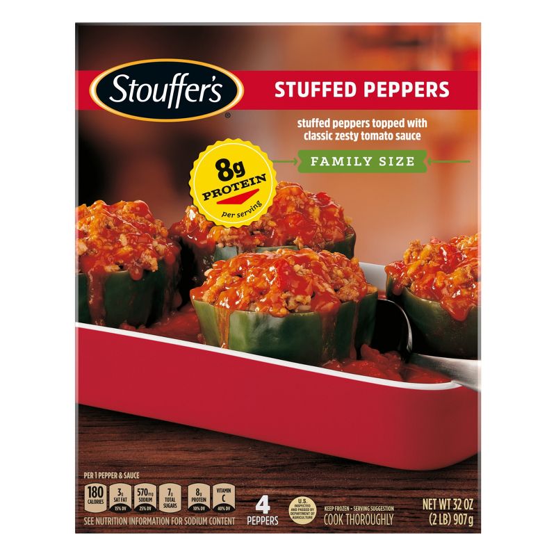 Stouffer&#39;s Family Size Frozen Stuffed Peppers - 32oz, 4 of 8