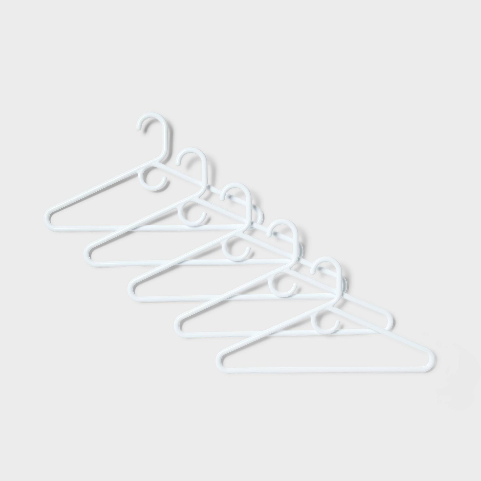 Super Heavy Weight 5pk Plastic Hangers White - Brightroom™
