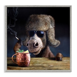 Stupell Industries Moscow Mule Funny Animal, 24" x 24" - 1 of 4