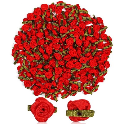 Bright Creations 200-Pack Mini Artificial Red Rose Flower for Gift Wrapping, for Arts and Crafts, Home Decor, 1"