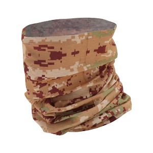 Unique Bargains Sunscreen Camouflage Pattern Face Scarf Mask Brown Yellow 1 Pc - 1 of 4