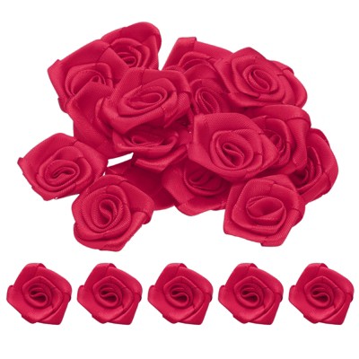 Unique Bargains Polyester Lightweight Texture Durable Ribbon Roses 50 Pcs