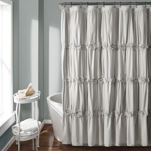 Darla Shower Curtain Light Gray - Lush Décor