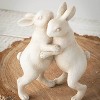 Sullivans Dancing Polyresin Bunnies Figurine 7.25"H Off-White - 2 of 4