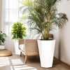 Tall Diamond Planters (Set of 2) ¨C Black Indoor/Outdoor Flower Pots with Water Level Monitor & Wheels for Patio, Porch, Living Room - 2 of 4
