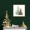 16" x 16" Vintage Wooded Holiday Trees in Snow by Katie Pertiet Framed Canvas Wall Art - Amanti Art: Seasonal Decor, Lithograph Print - 4 of 4