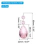 Unique Bargains Hanging Ornament DIY Craft Teardrop Crystal Chandelier Pendant Beads 3.35" x 1.5" 10 Pcs - 2 of 4