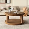 31.5" Solid Wood 2-Tier Round Coffee Table - 4 of 4