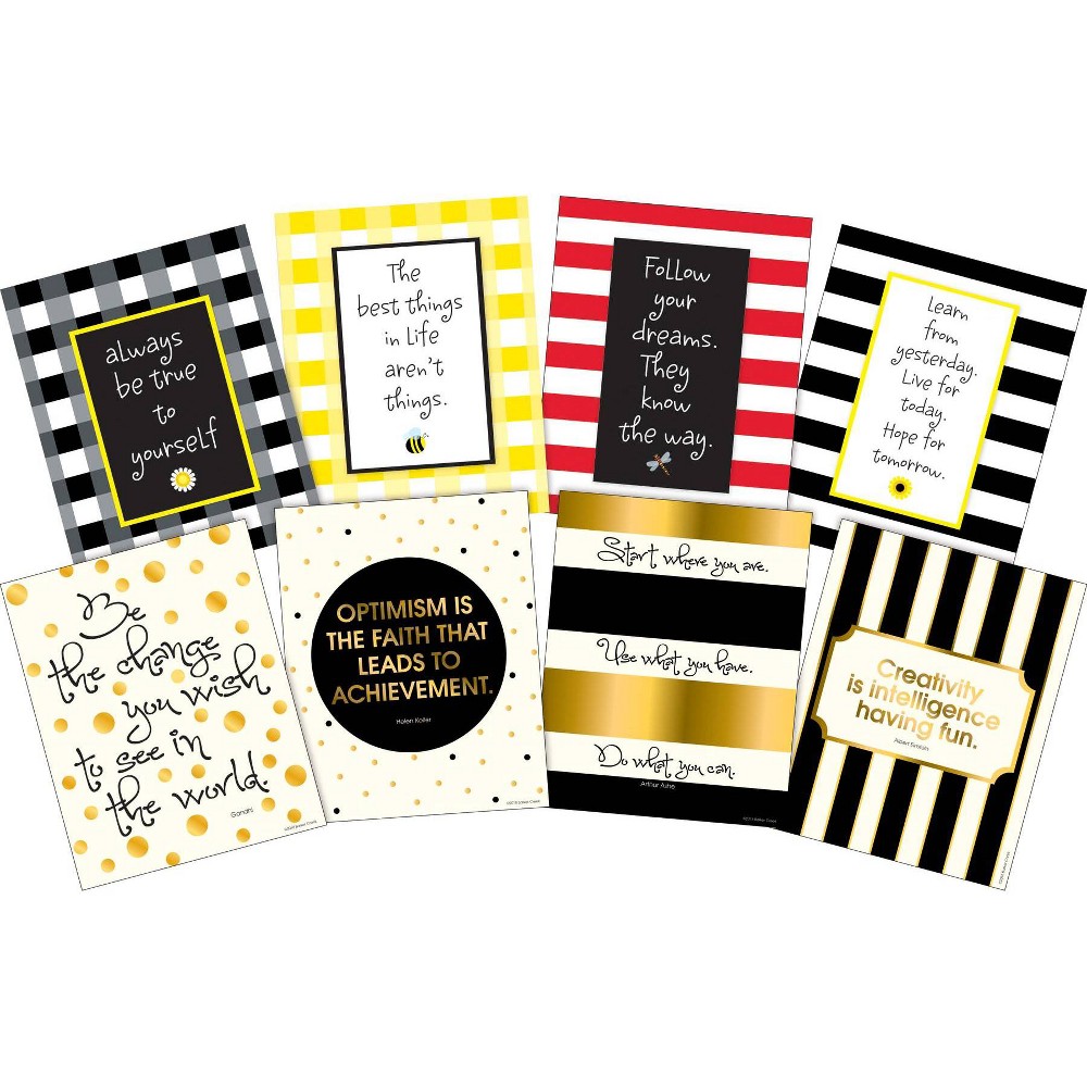 Set of 8 Be True to Yourself Motivational Art Prints - Barker Creek: Teaching Aid for All Ages, Educational Focus, 8 Pieces