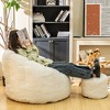 Hooseng Bean Bag Chair with Ottoman, Floral Shaped Bean Bag Sofa with Dutch Velvet Cover & Memory Foam Filler for Adults, Bedroom, Living Room, Dorm - 4 of 4