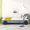 ALEXOUN Car-Shaped Bed with Wheels,Kids Bed with Headboard & Footboard,Wood Platform Bed Frame,for Kids Boys Girls - 2 of 4