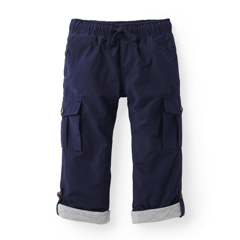 Hope & Henry Boys' Lined Pull-On Cargo Pants, Infant, 1 of 6